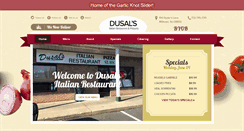 Desktop Screenshot of dusalsrestaurant.com